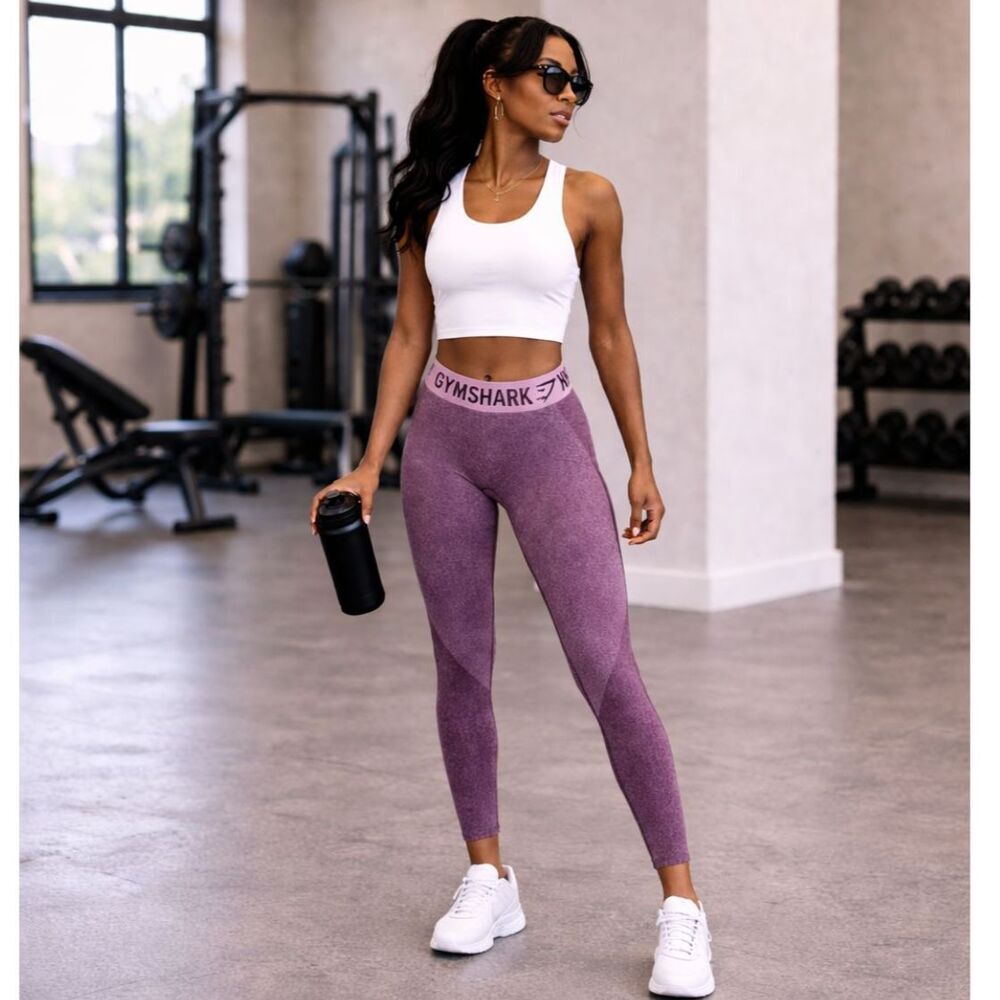 Gymshark Flex Leggings Ruby Blush Seamless Stretch Pants Medium